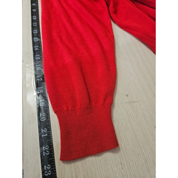 Vtg Lady Lilly Red 2X Sweater Gold Embellishments Women #530 - Picture 8 of 10